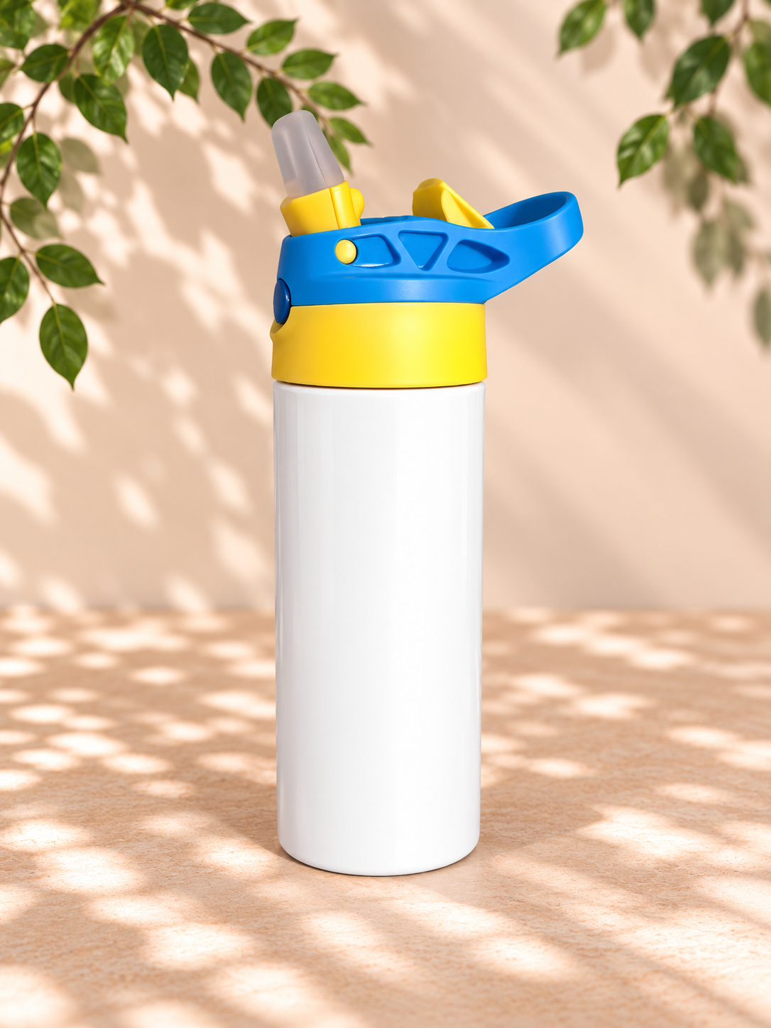 Bouteille enfant couvert jaune-bleu
