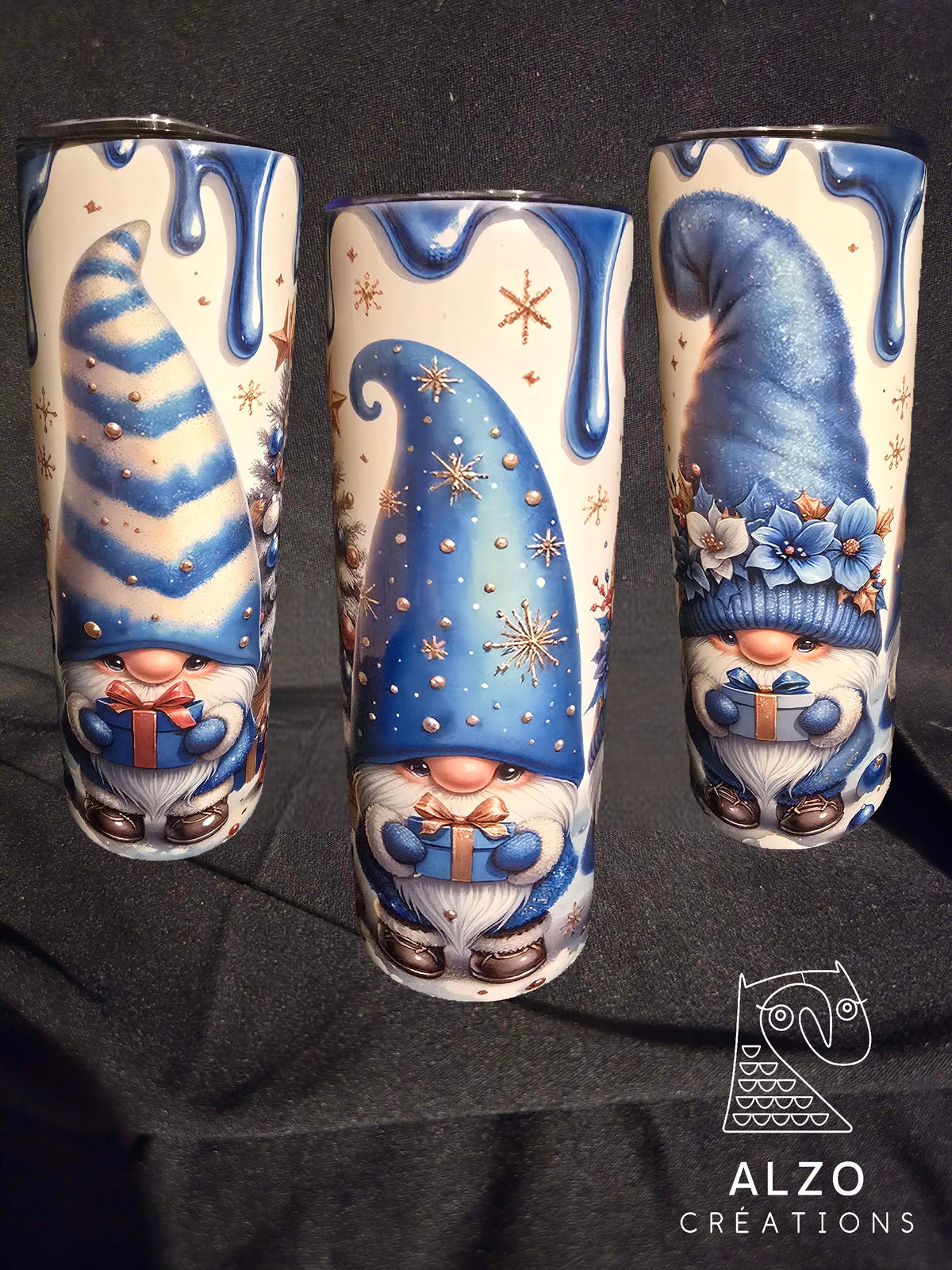 Tumbler Gnomes bleus