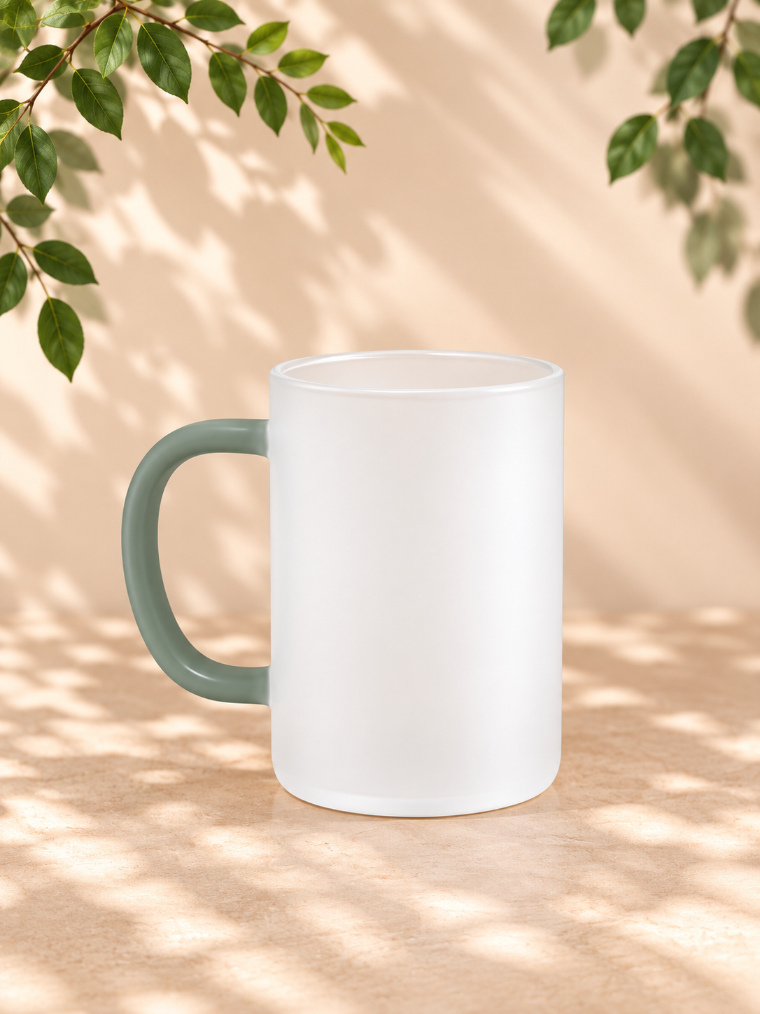 Tasse poignée vert forêt  8 oz