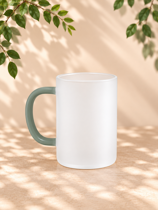 Tasse poignée vert forêt  8 oz