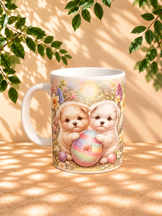 Tasse de Pâques chiots